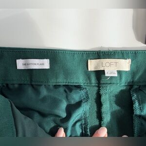NWOT LOFT Women’s Green Ankle Flare Pants